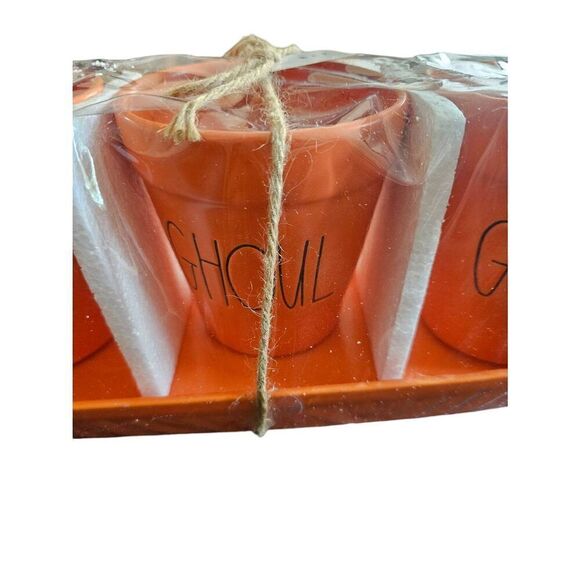 Rae Dunn Halloween Triplanter with base - Picture 2 of 5